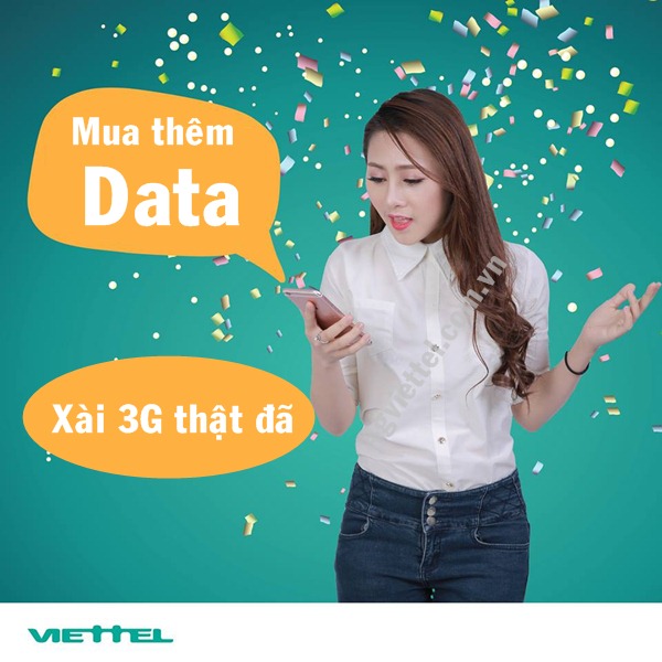 Cách mua thêm dung lượng data 3G Viettel tốc độ cao