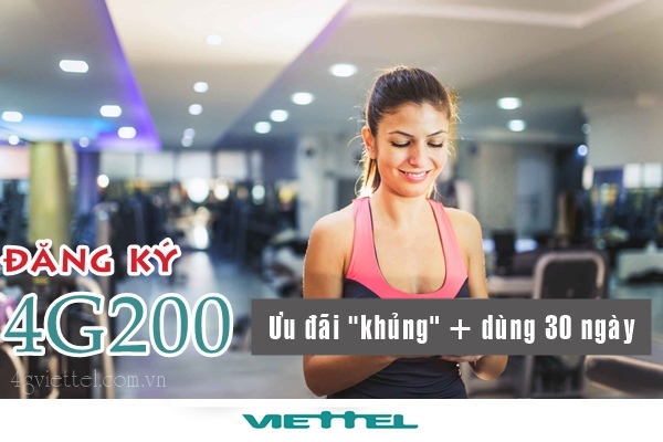 Hướng dẫn cách đăng ký gói 4G200 Viettel cộng ngay 10GB