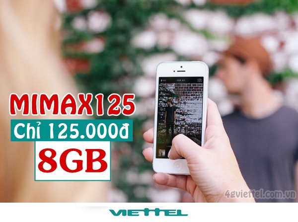 Đăng ký gói 3G Mimax125 Viettel nhận 8GB data tốc độ cao